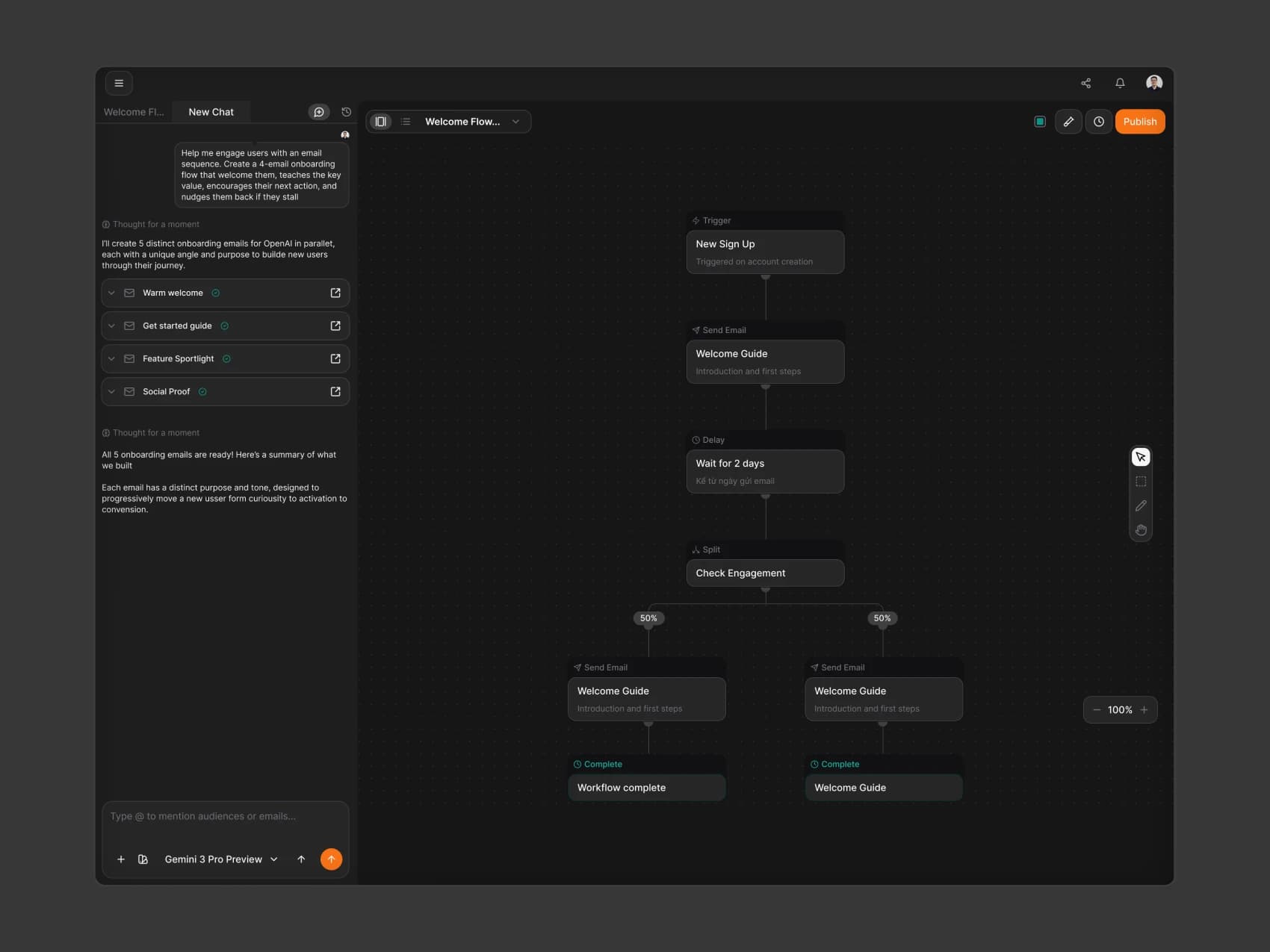 Brew Automation — Workflow Canvas - Hero Composition — Dark
