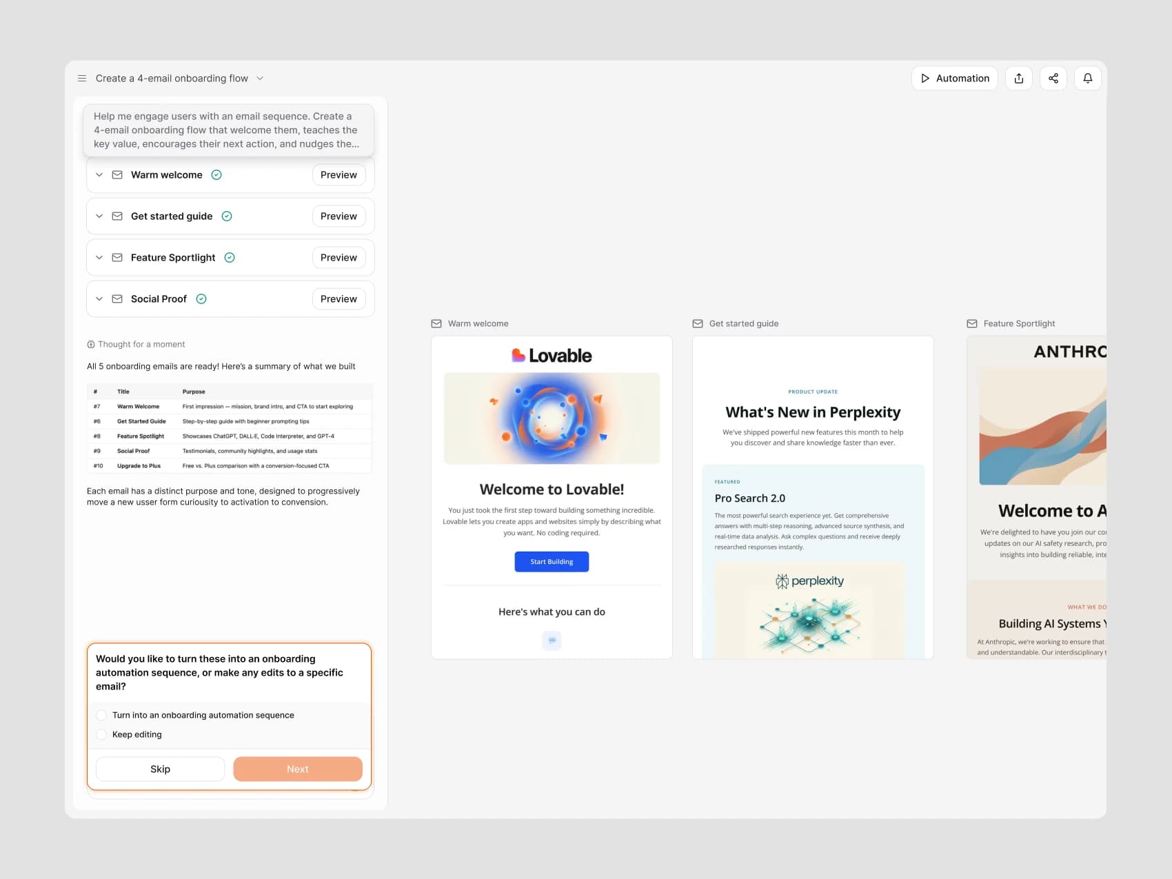 Brew Automation — AI Emails - Turn into Automation — Light