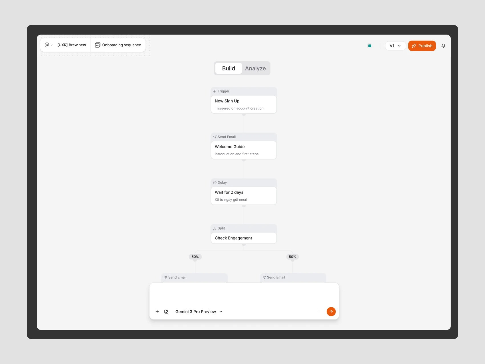 Brew Automation — Focused Workflow Canvas — Light