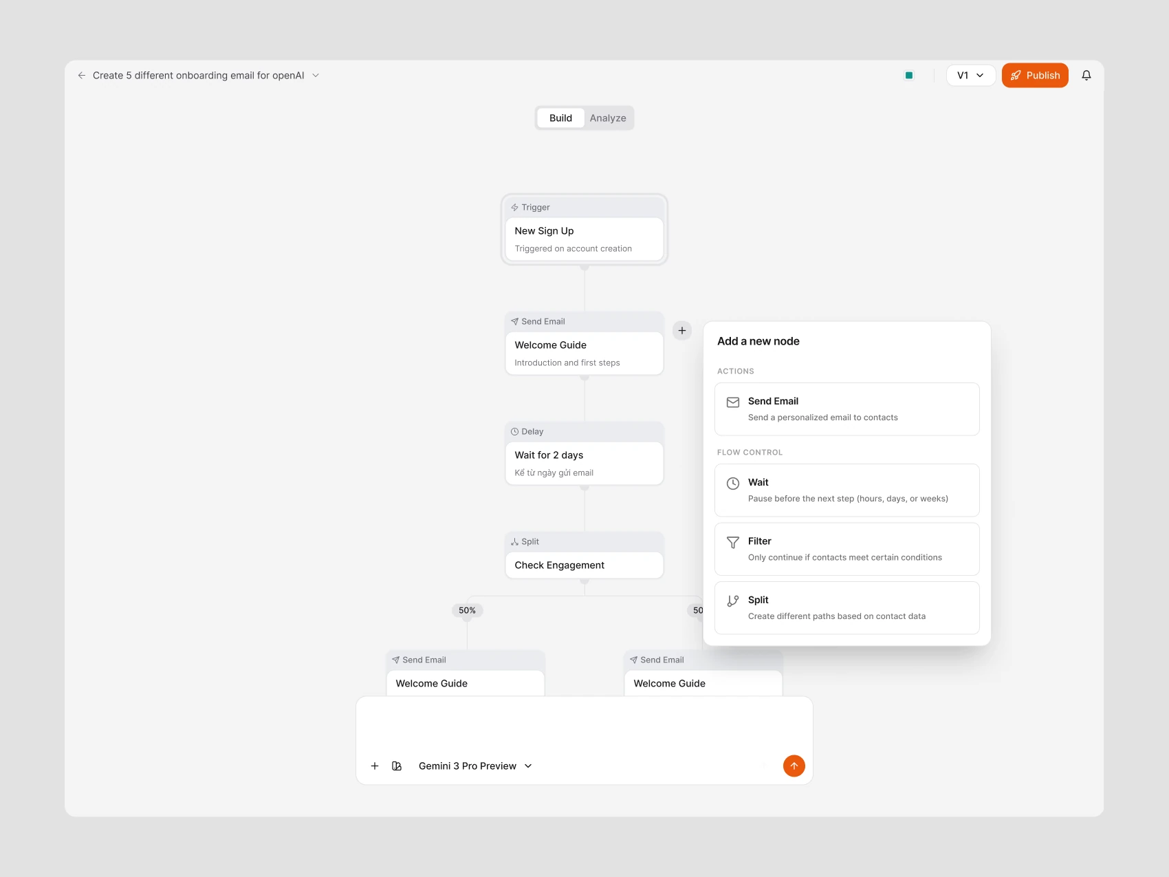Brew Automation — Add Node - Actions and Flow Control — Light