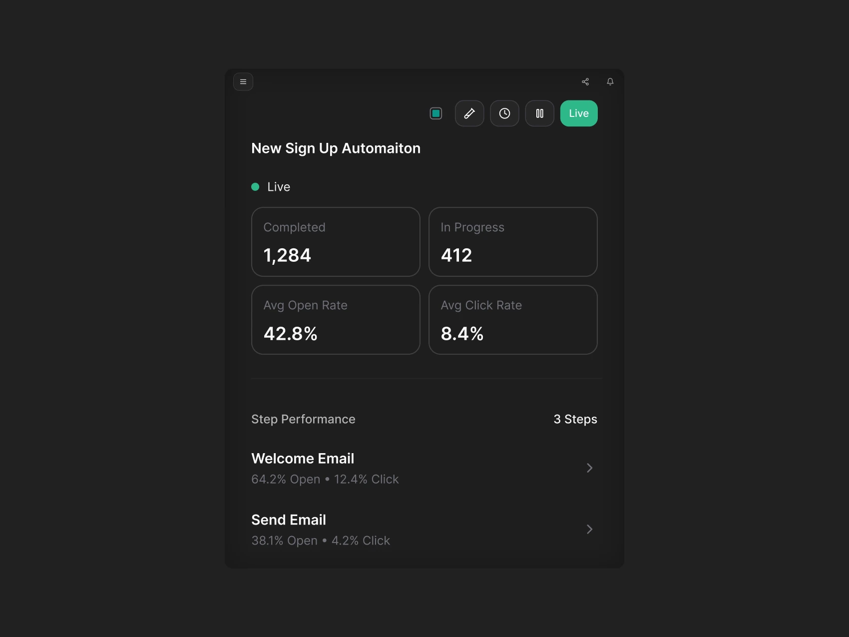 Brew Automation — Live Performance - Detail — Dark