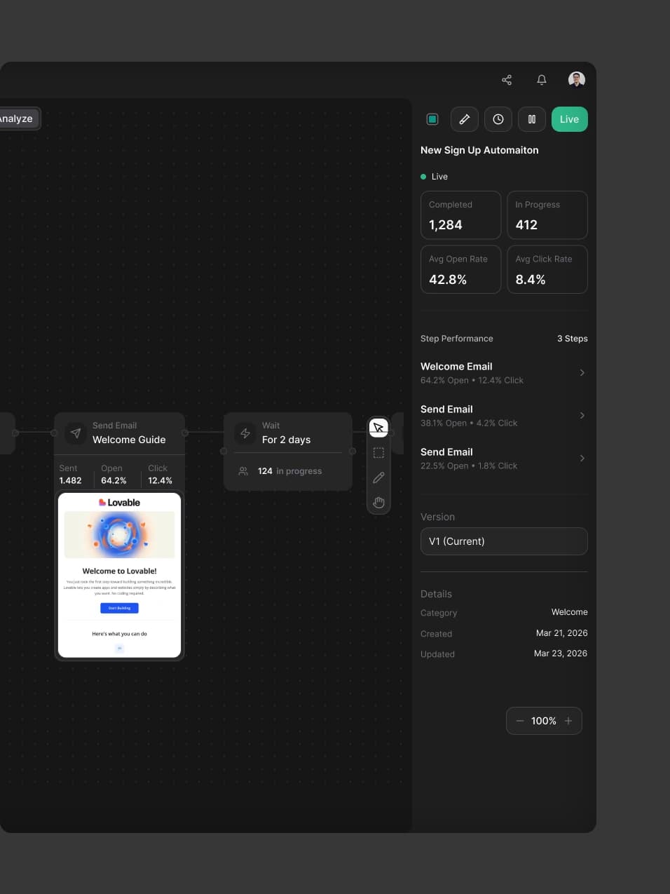 Brew Automation — Automation Details - Live — Dark