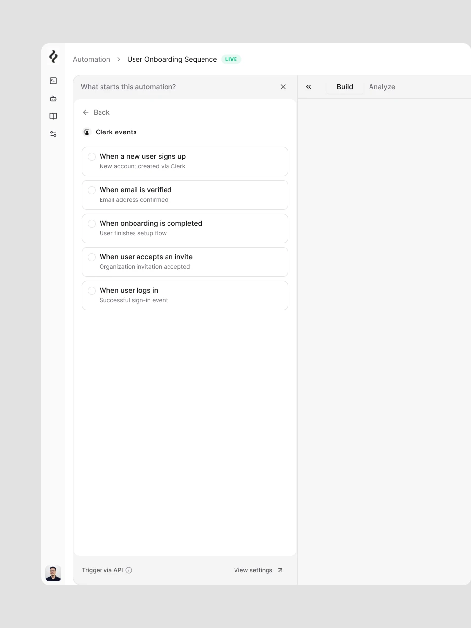 Brew Automation — Clerk Trigger Events — Light