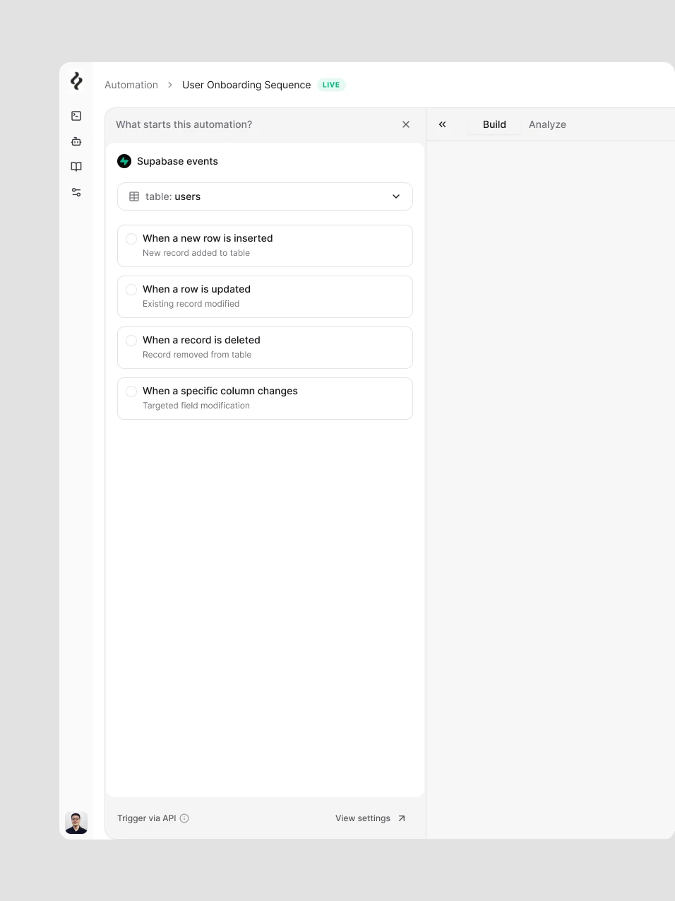 Brew Automation — Supabase Trigger Events — Light