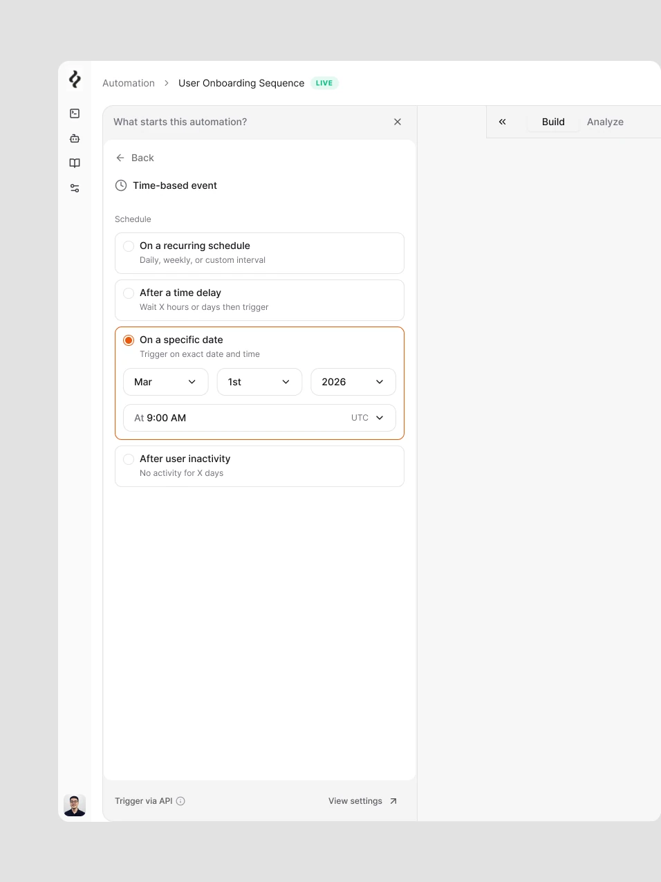 Brew Automation — Time Trigger - Specific Date — Light