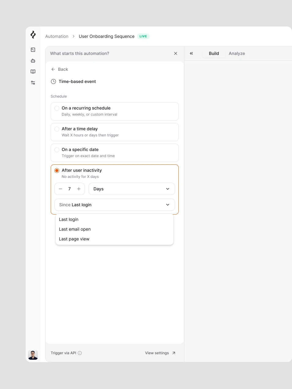 Brew Automation — Time Trigger - User Inactivity — Light