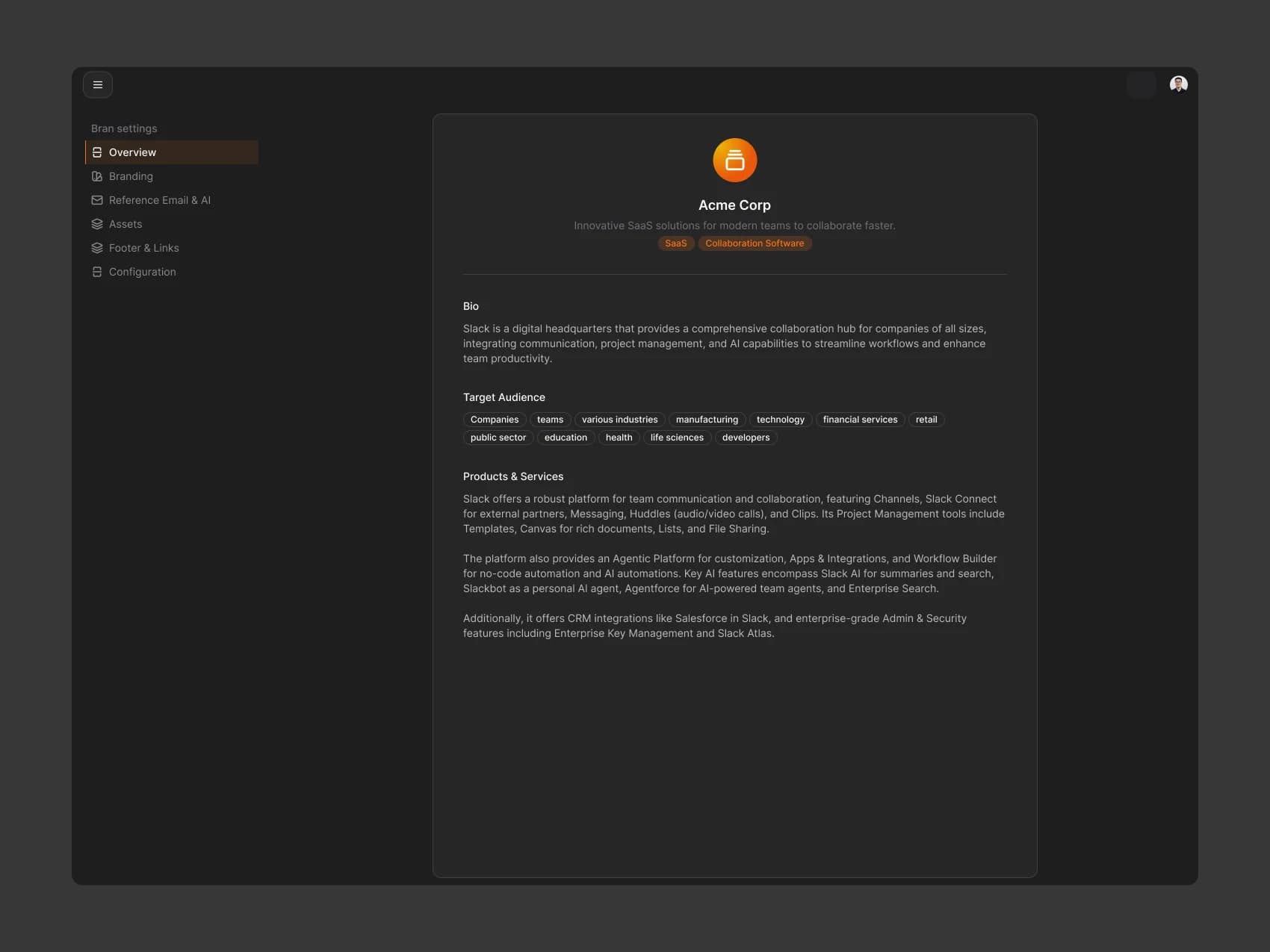 Brew Brand — Overview and Brand Voice — Dark