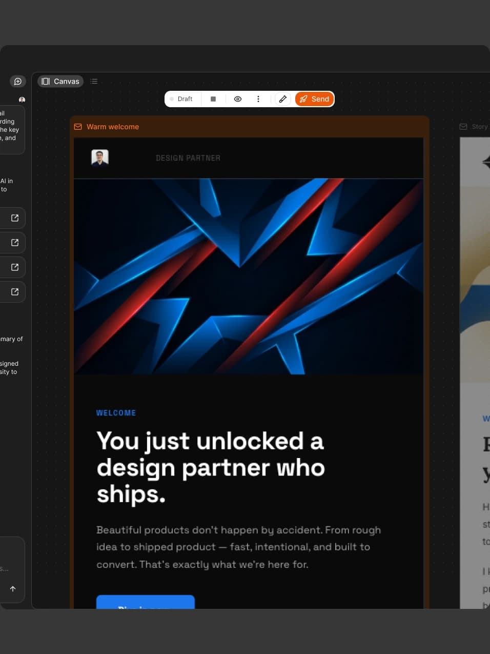 Brew Campaign — Email Details - Draft — Dark