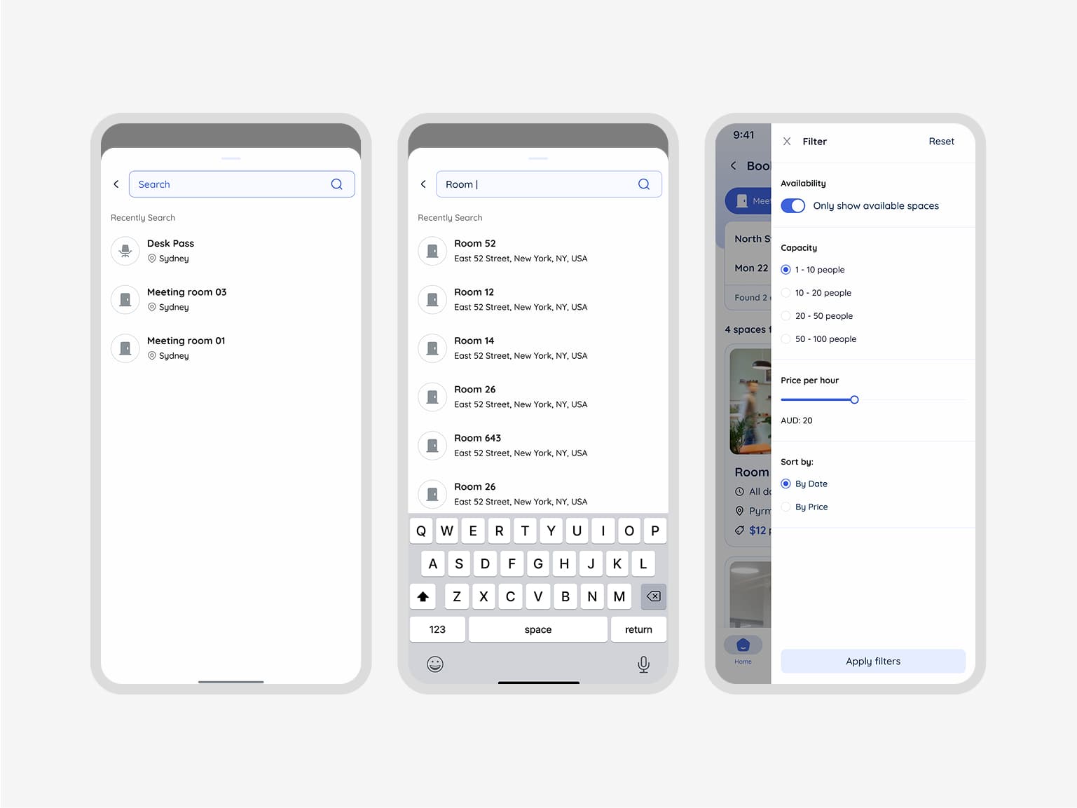 Recurring booking setup with weekly schedule options