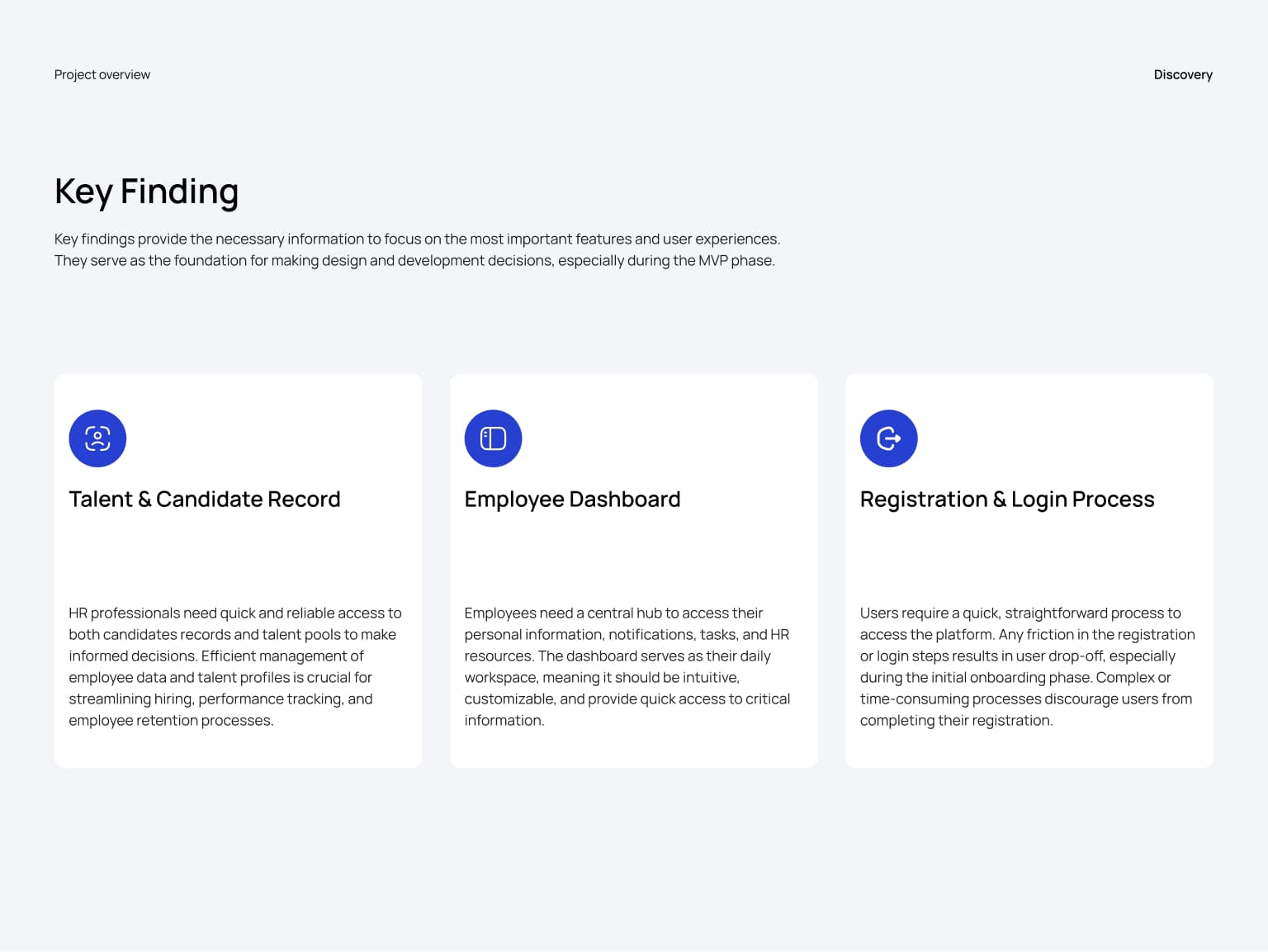 High-fidelity mockups of Talent Hub's dashboard