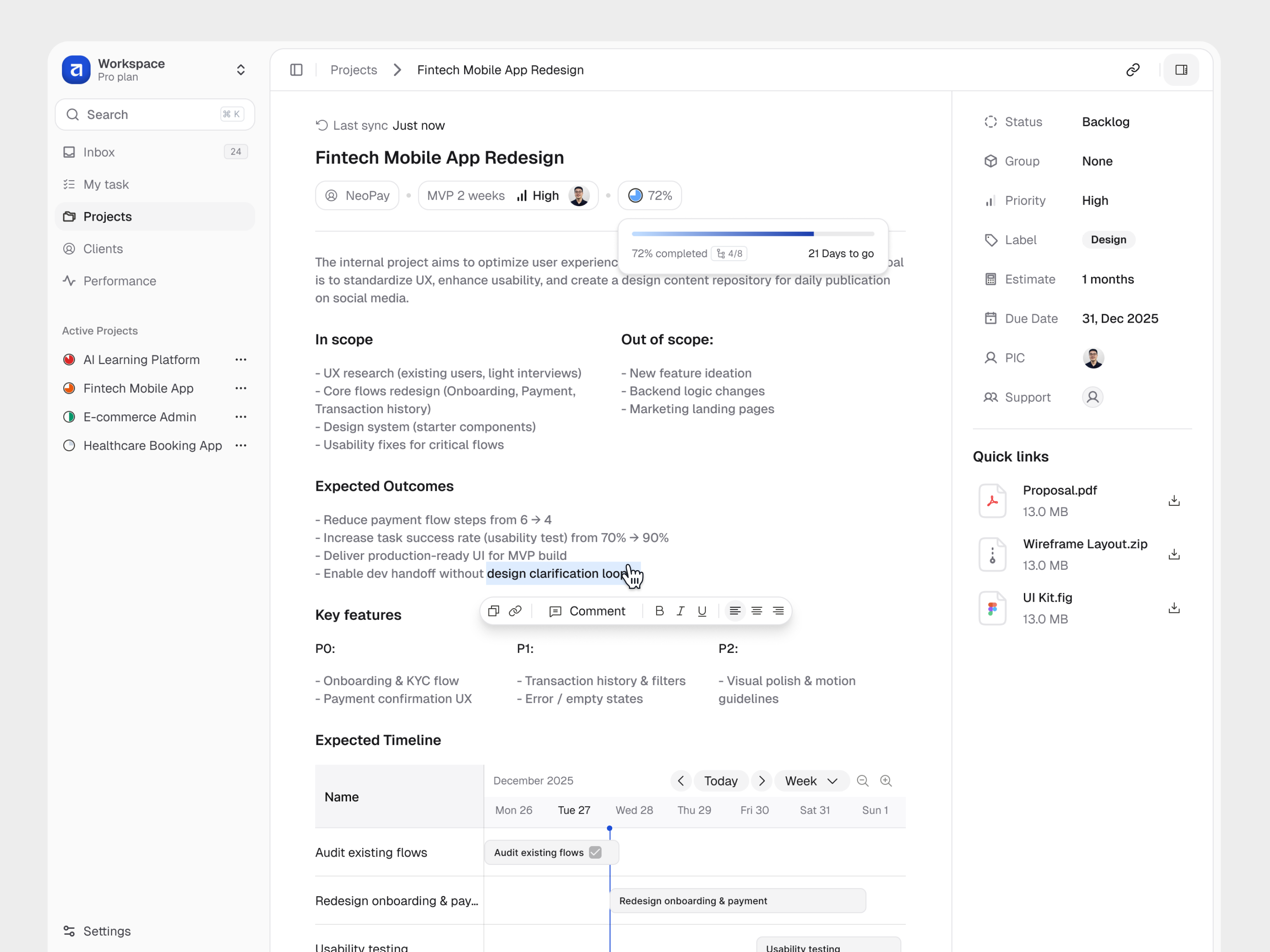 Project Tools preview 2